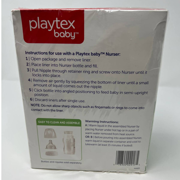 NEW Playtex Baby Drop-ins Liners for Nurser Bottles, 8 oz, 150 ct- SEALED - Picture 2 of 6